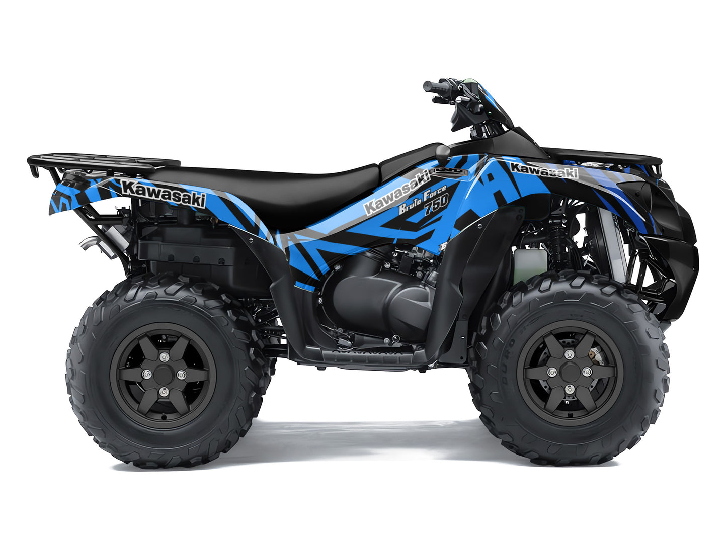 KAWASAKI BRUTE FORCE 750 FULL GRAPHICS KIT ''PULSED BLUE'' DESIGN