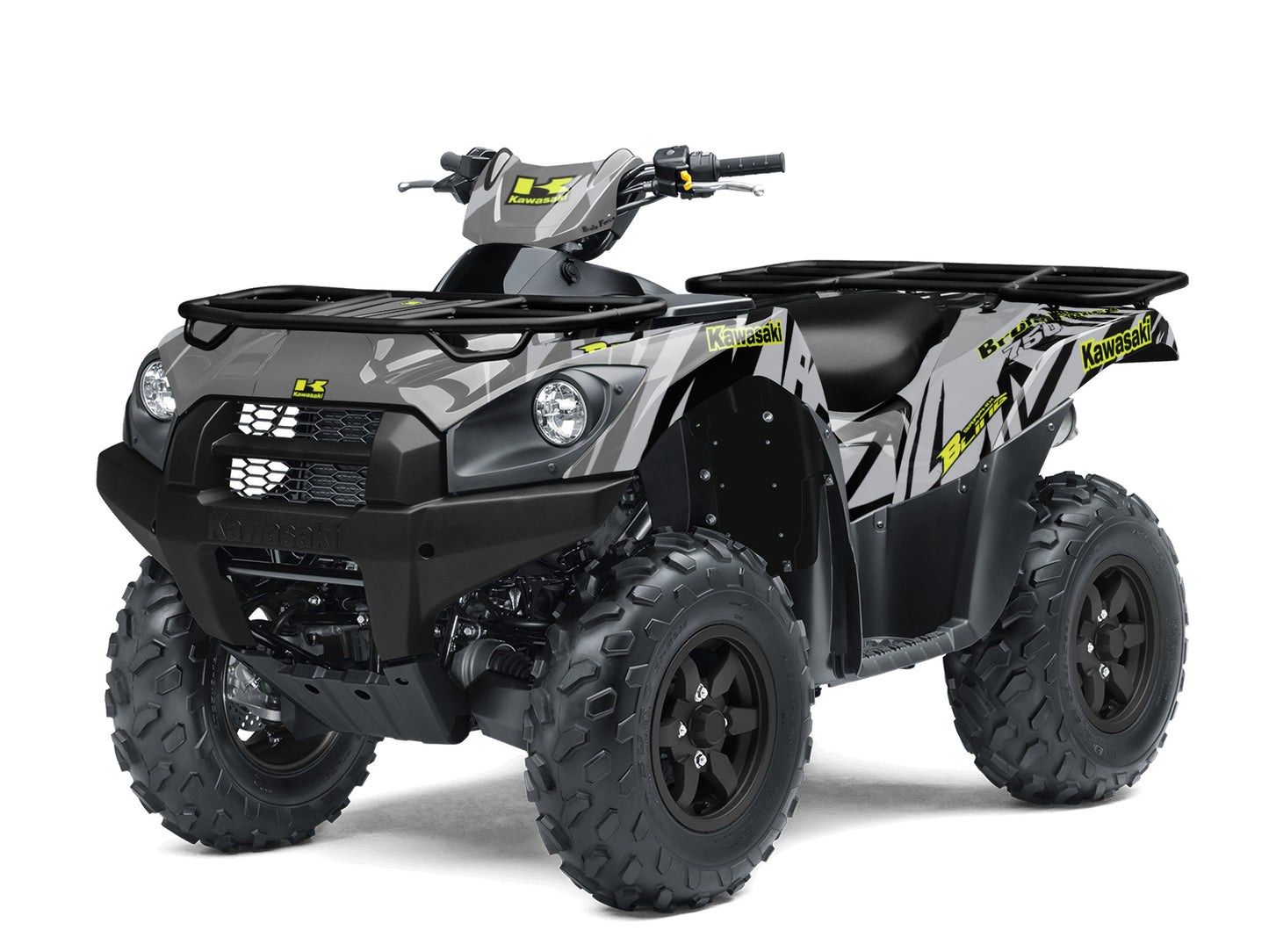 KAWASAKI BRUTE FORCE 750 FULL GRAPHICS KIT ''PULSED GREY'' DESIGN