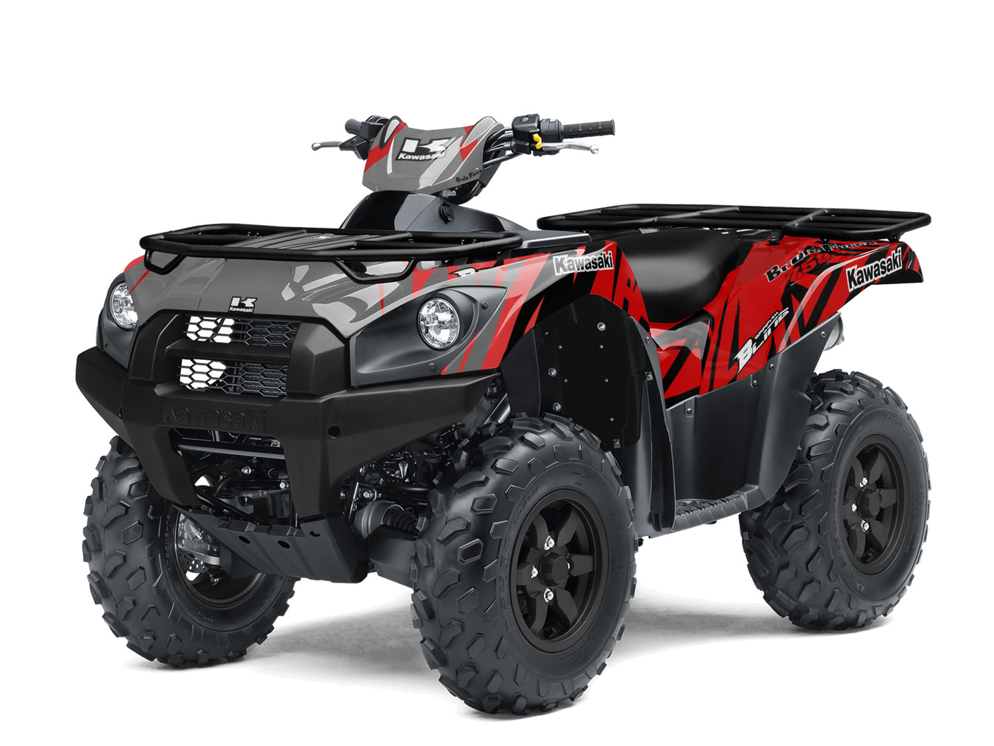KAWASAKI BRUTE FORCE 750 FULL GRAPHICS KIT ''PULSED RED'' DESIGN