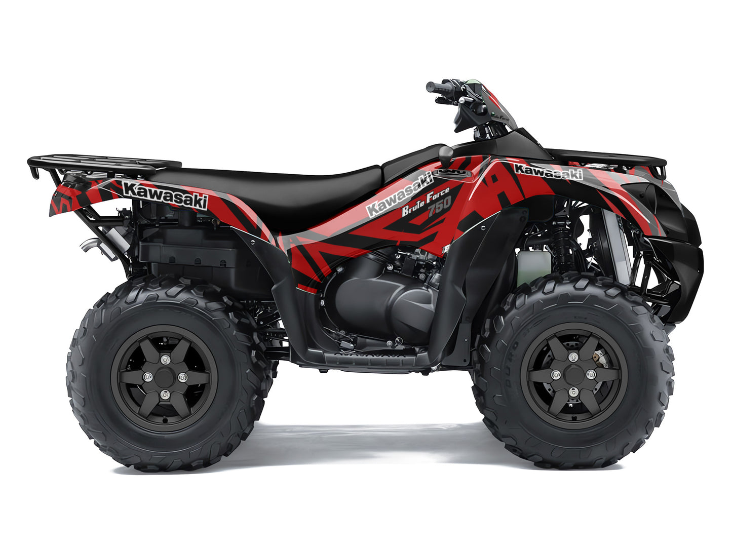 KAWASAKI BRUTE FORCE 750 FULL GRAPHICS KIT ''PULSED RED'' DESIGN