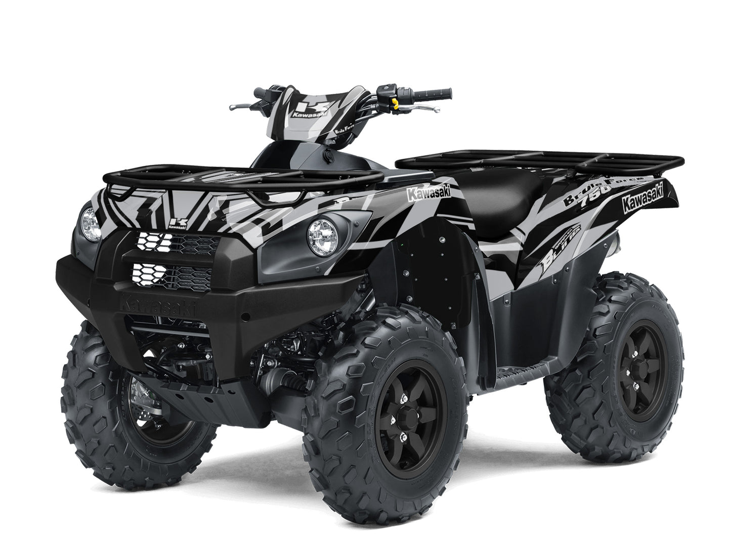 KAWASAKI BRUTE FORCE 750 FULL GRAPHICS KIT ''TOOLED GREY'' DESIGN