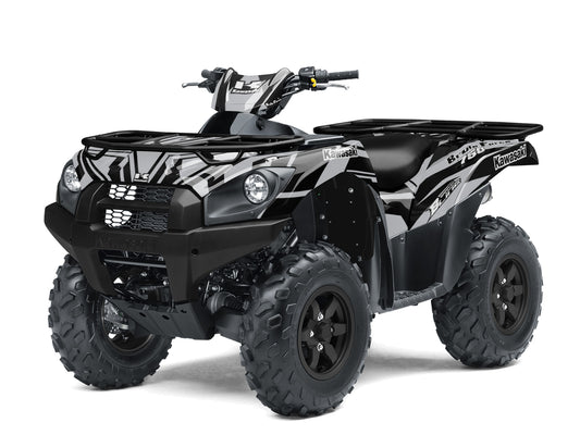 KAWASAKI BRUTE FORCE 750 FULL GRAPHICS KIT ''TOOLED GREY'' DESIGN