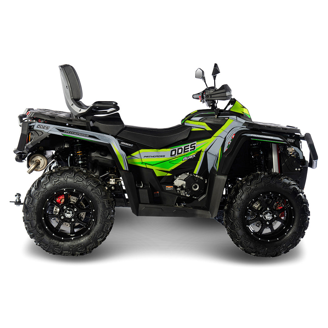 AODES ODES PATHCROSS 650 800 1000 FULL GRAPHICS KIT ''SHARPED LIME GREEN'' DESIGN