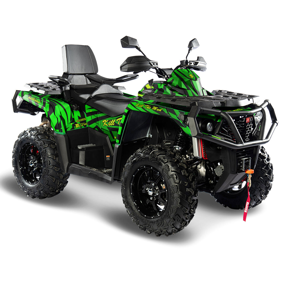 AODES ODES PATHCROSS 650 800 1000 FULL GRAPHICS KIT ''ZEBRA GREEN'' DESIGN