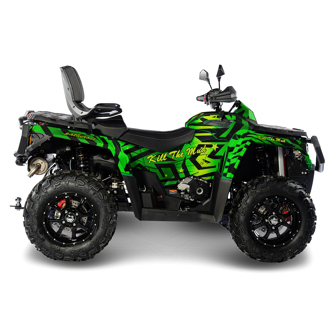 AODES ODES PATHCROSS 650 800 1000 FULL GRAPHICS KIT ''ZEBRA GREEN'' DESIGN