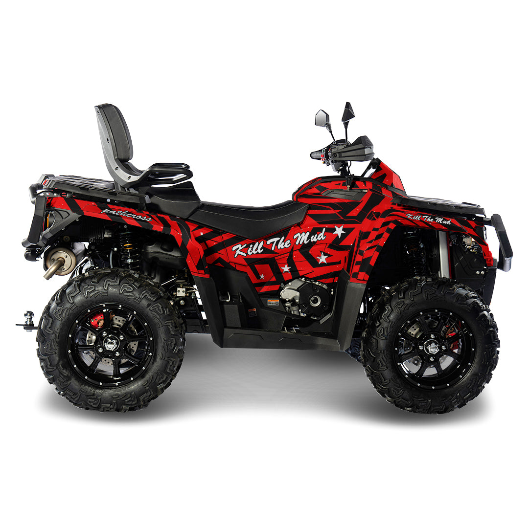 AODES ODES PATHCROSS 650 800 1000 FULL GRAPHICS KIT ''ZEBRA RED'' DESIGN