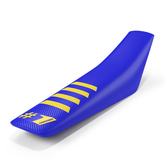 Seat Cover - RIBBED - Blue/Yellow