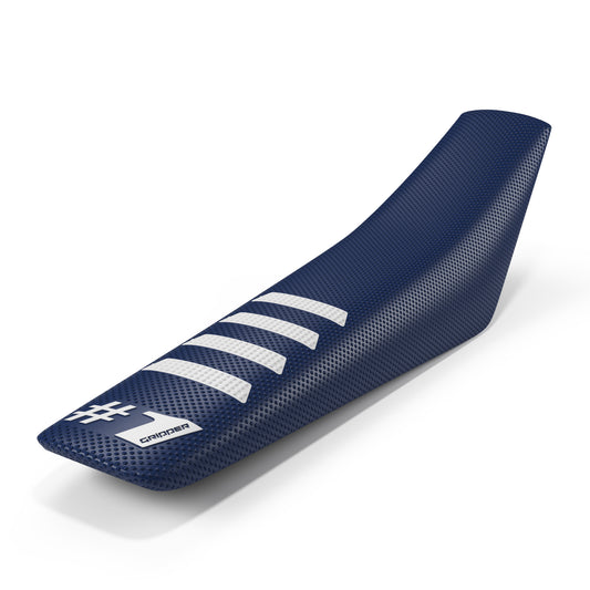 Seat Cover - RIBBED - Dark Blue/White