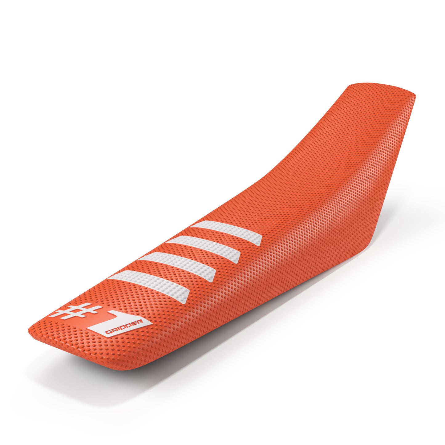 Seat Cover - RIBBED - Orange/White