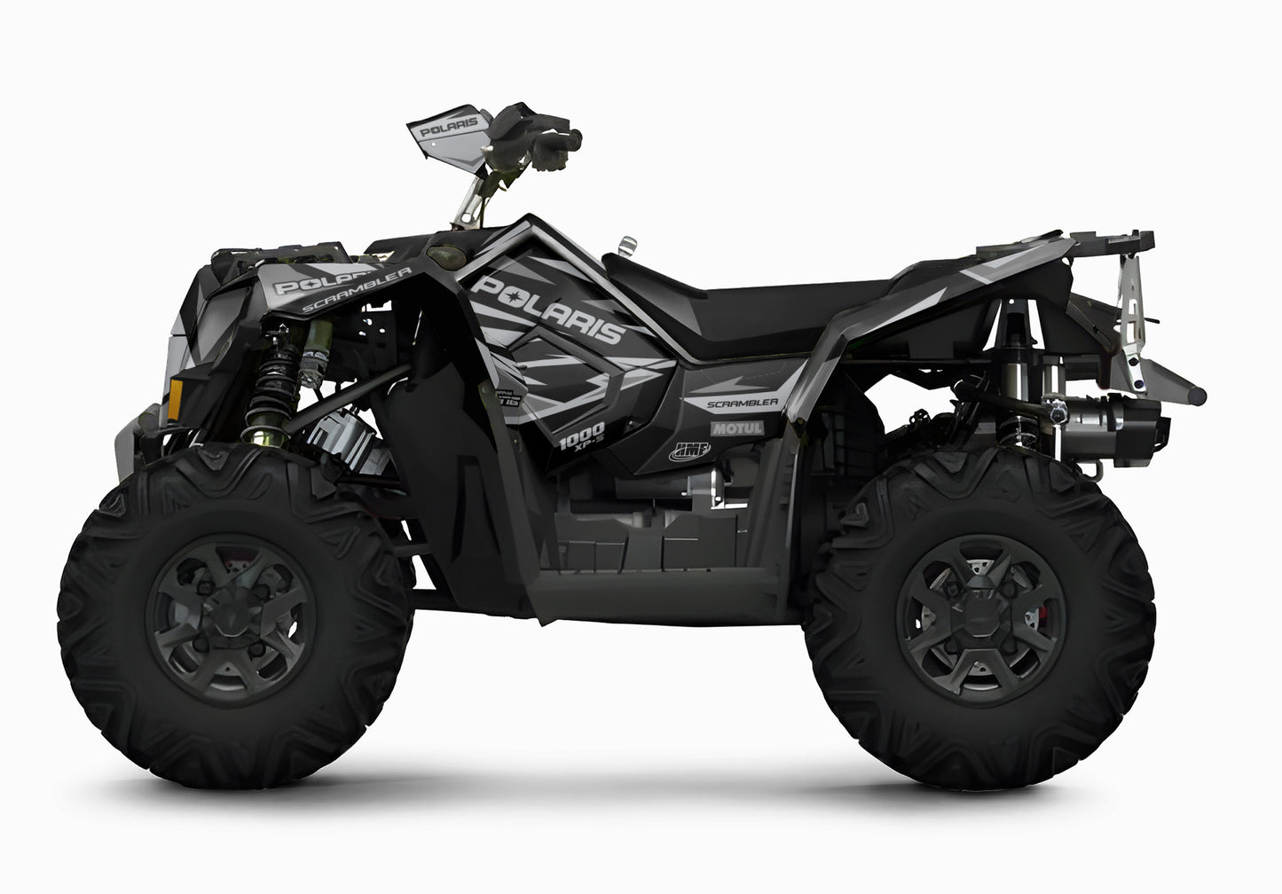 POLARIS SCRAMBLER XP 850-1000 FULL GRAPHICS KIT "RACING GREY" DESIGN
