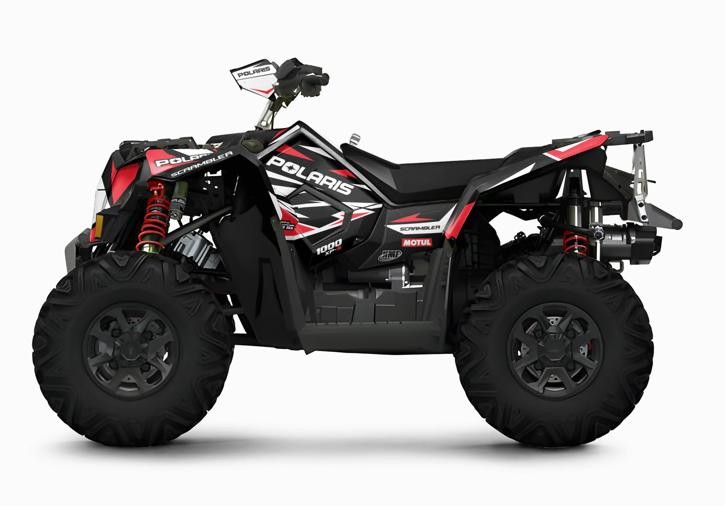 POLARIS SCRAMBLER XP 850-1000 FULL GRAPHICS KIT "RACING RED" DESIGN