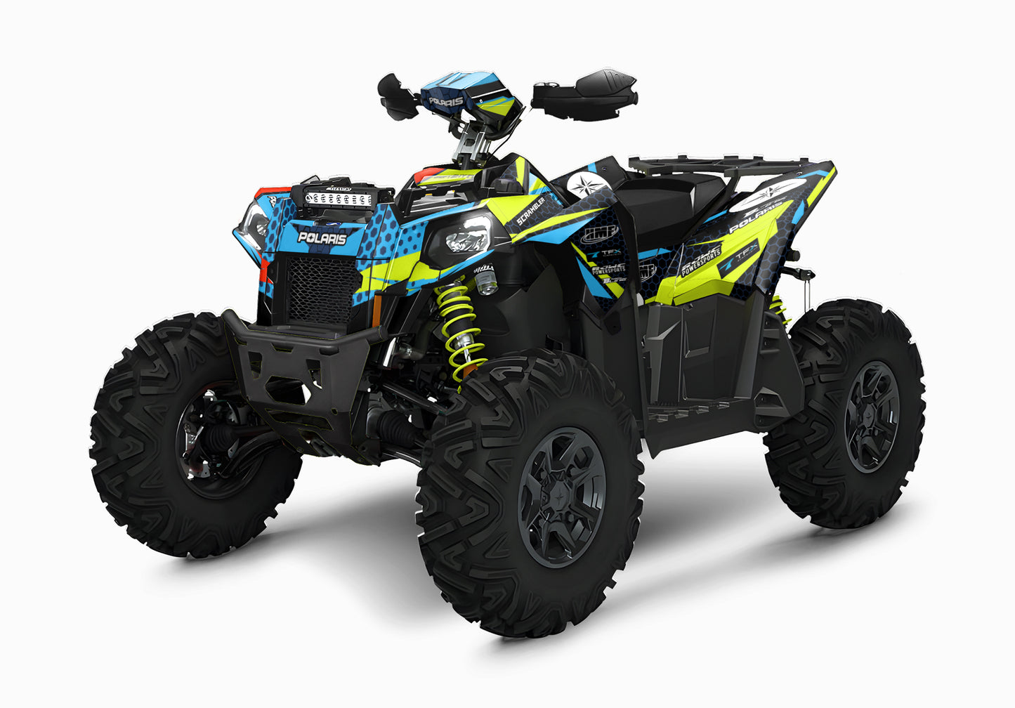 POLARIS SCRAMBLER XP 850-1000 FULL GRAPHICS KIT "HIGHCORE FLUO" DESIGN