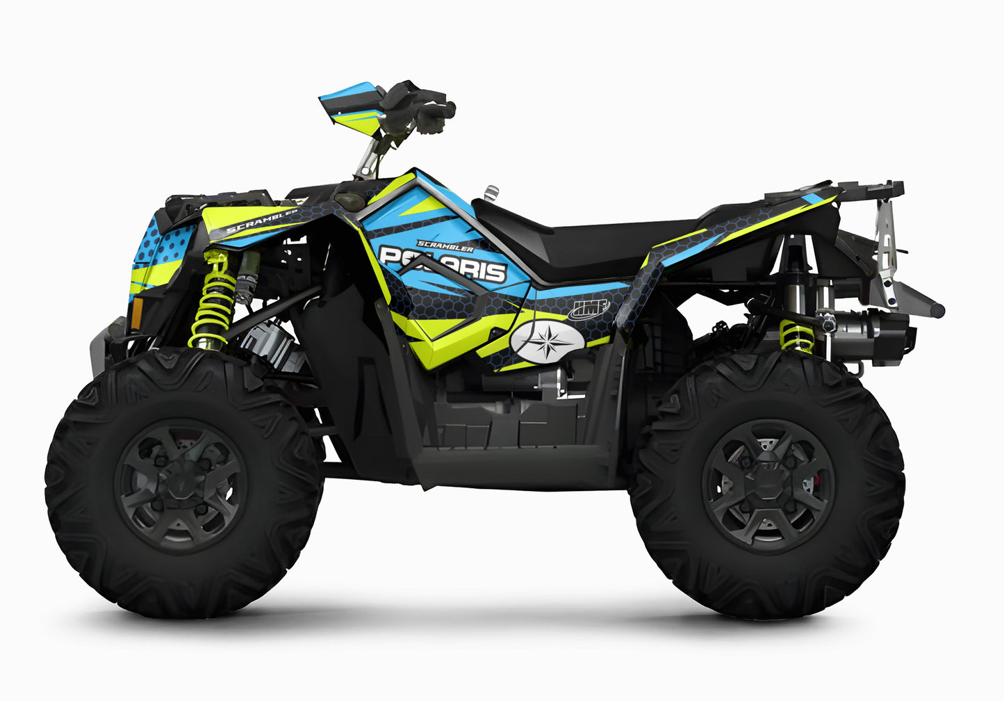 POLARIS SCRAMBLER XP 850-1000 FULL GRAPHICS KIT "HIGHCORE FLUO" DESIGN