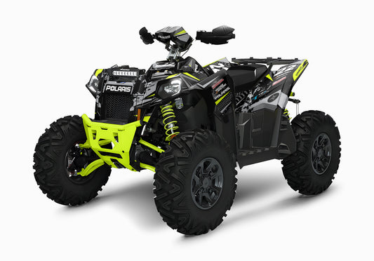 POLARIS SCRAMBLER XP 850-1000 FULL GRAPHICS KIT "ATTACK BLACK" DESIGN