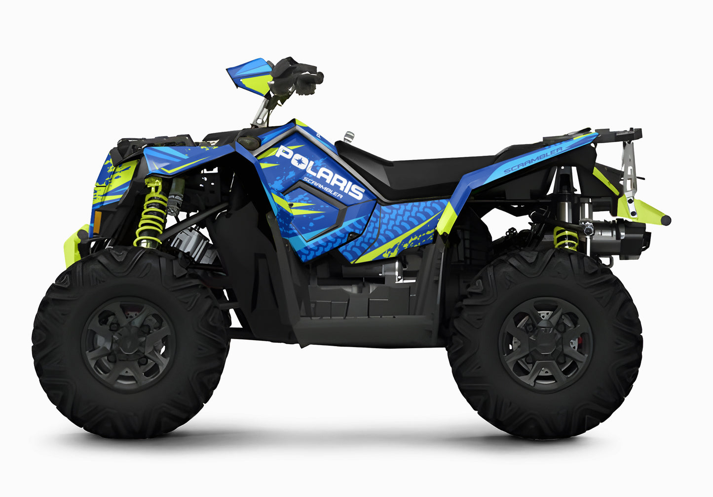 POLARIS SCRAMBLER XP 850-1000 FULL GRAPHICS KIT "ATTACK BLUE" DESIGN