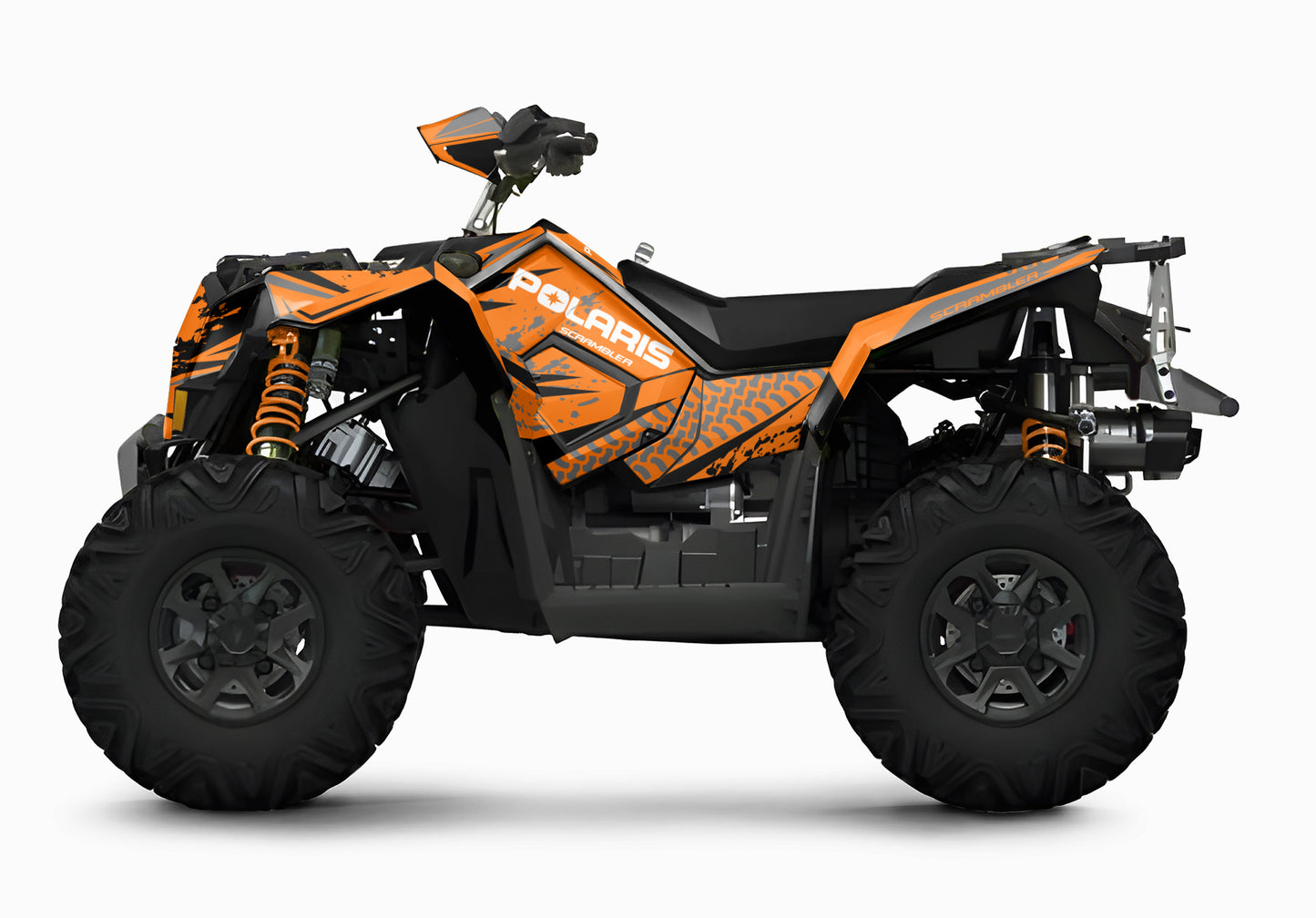 POLARIS SCRAMBLER XP 850-1000 FULL GRAPHICS KIT "ATTACK ORANGE" DESIGN