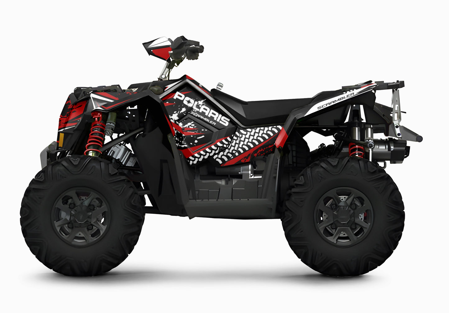 POLARIS SCRAMBLER XP 850-1000 FULL GRAPHICS KIT "ATTACK RED" DESIGN