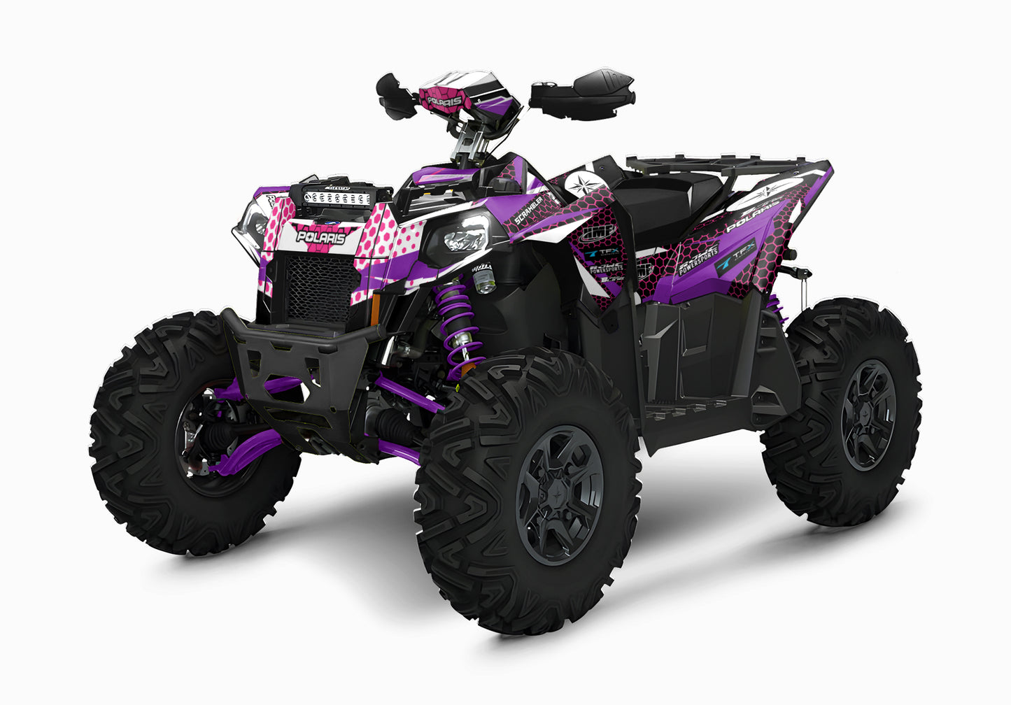 POLARIS SCRAMBLER XP 850-1000 FULL GRAPHICS KIT "HIGHCORE PURPLE" DESIGN