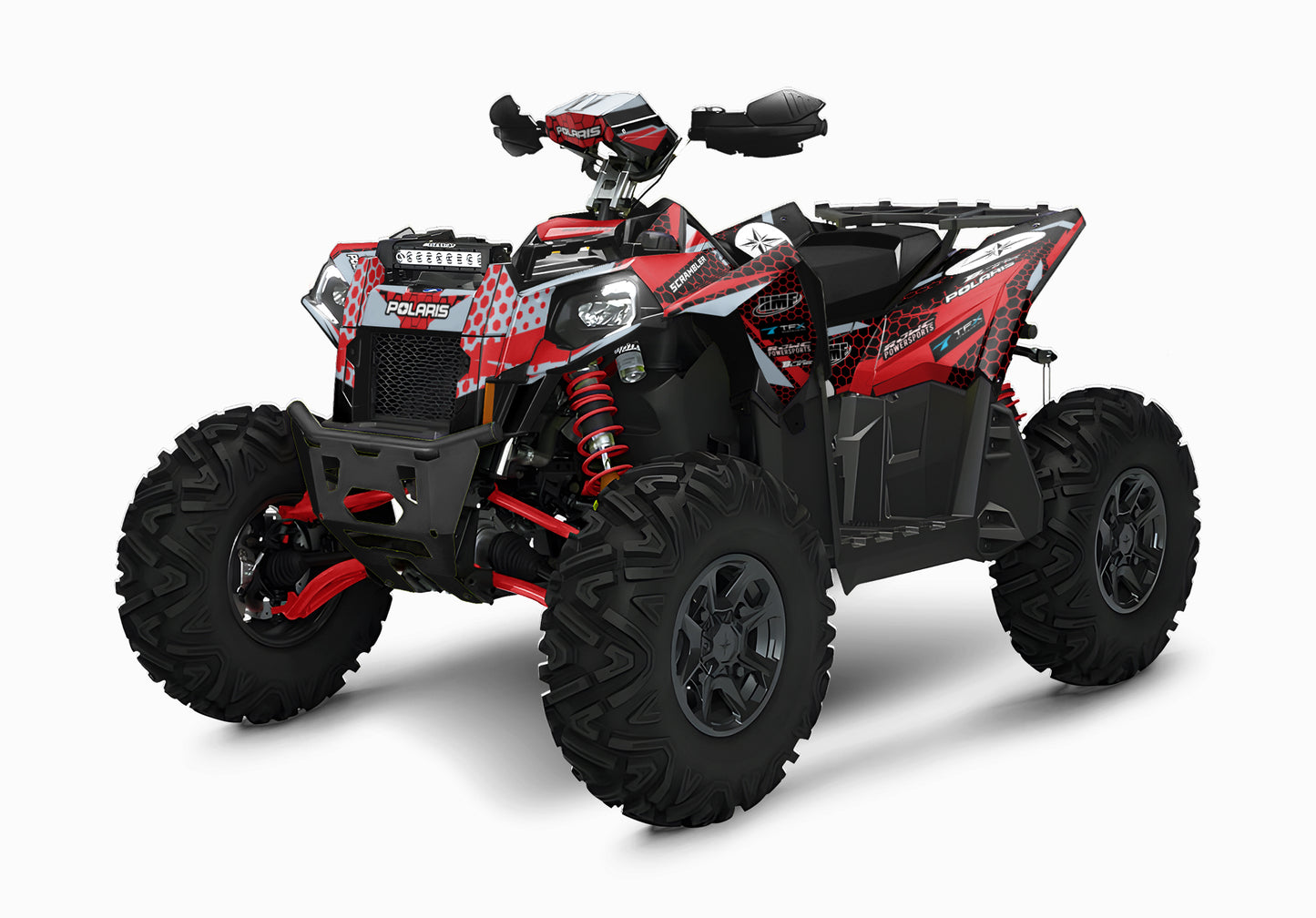 POLARIS SCRAMBLER XP 850-1000 FULL GRAPHICS KIT "HIGHCORE RED" DESIGN