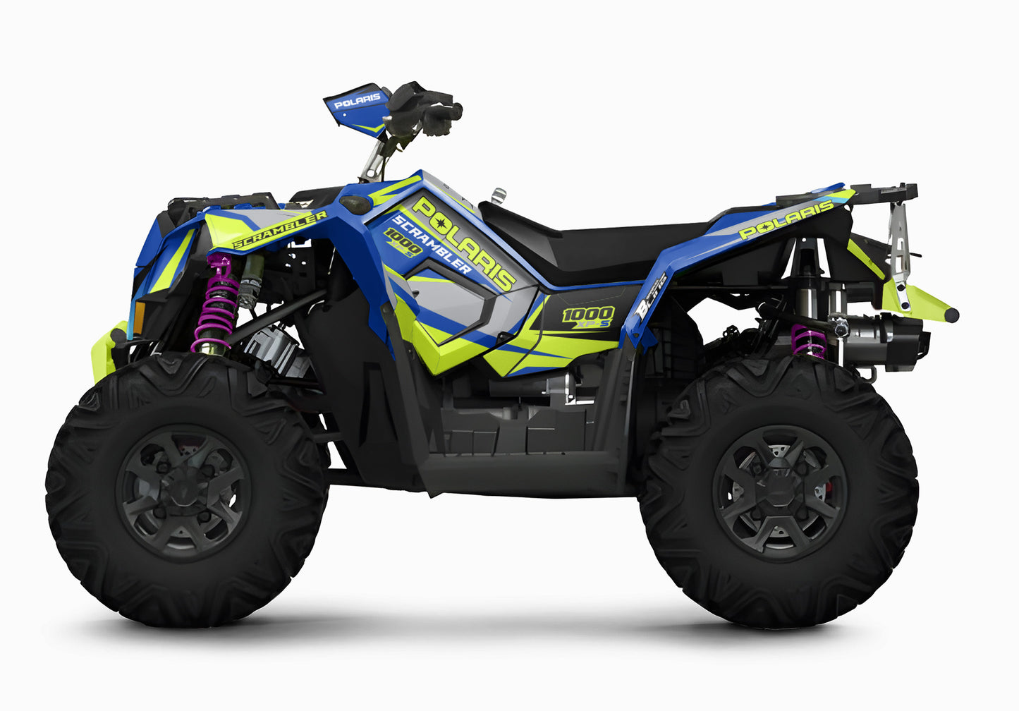 POLARIS SCRAMBLER XP 850-1000 FULL GRAPHICS KIT "LINED BLUE" DESIGN