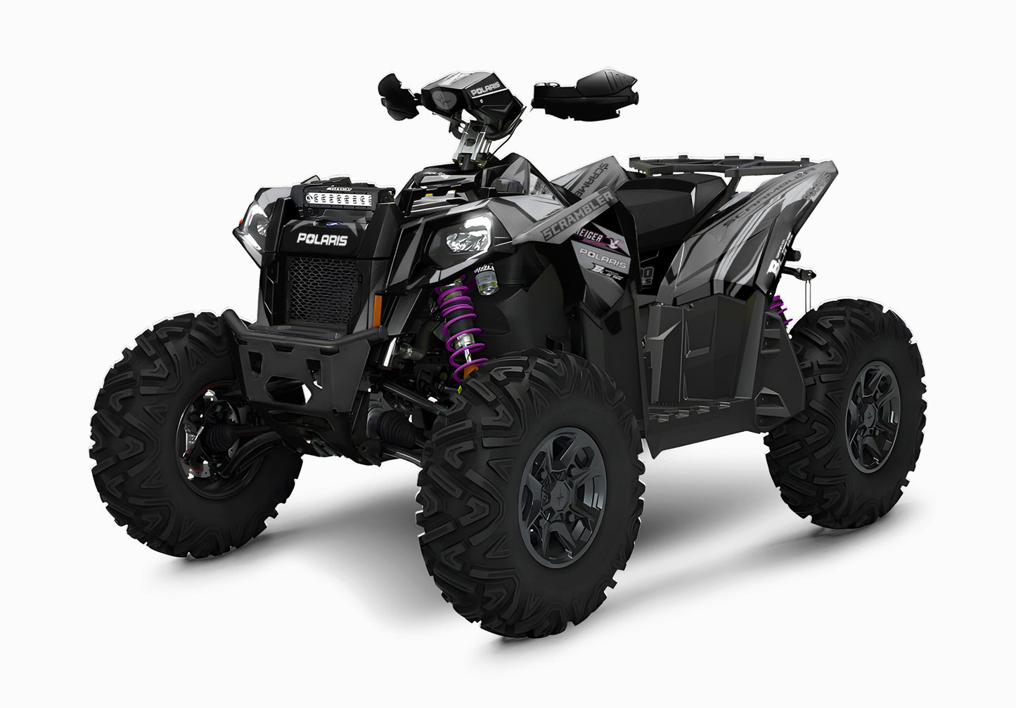 POLARIS SCRAMBLER XP 850-1000 FULL GRAPHICS KIT "LINED GREY" DESIGN