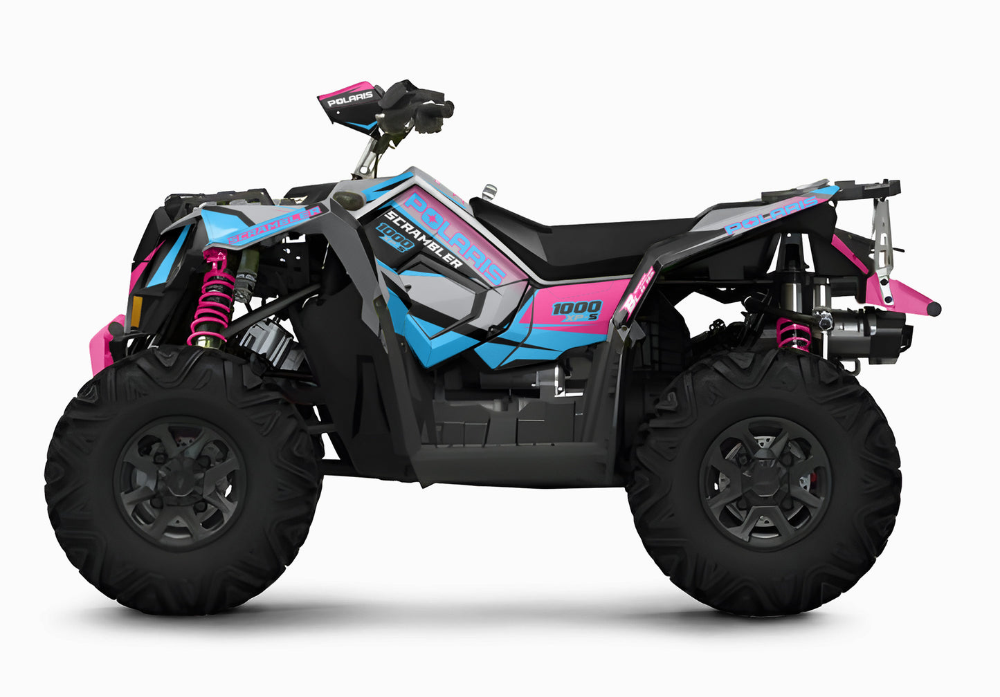 POLARIS SCRAMBLER XP 850-1000 FULL GRAPHICS KIT "LINED PINK" DESIGN