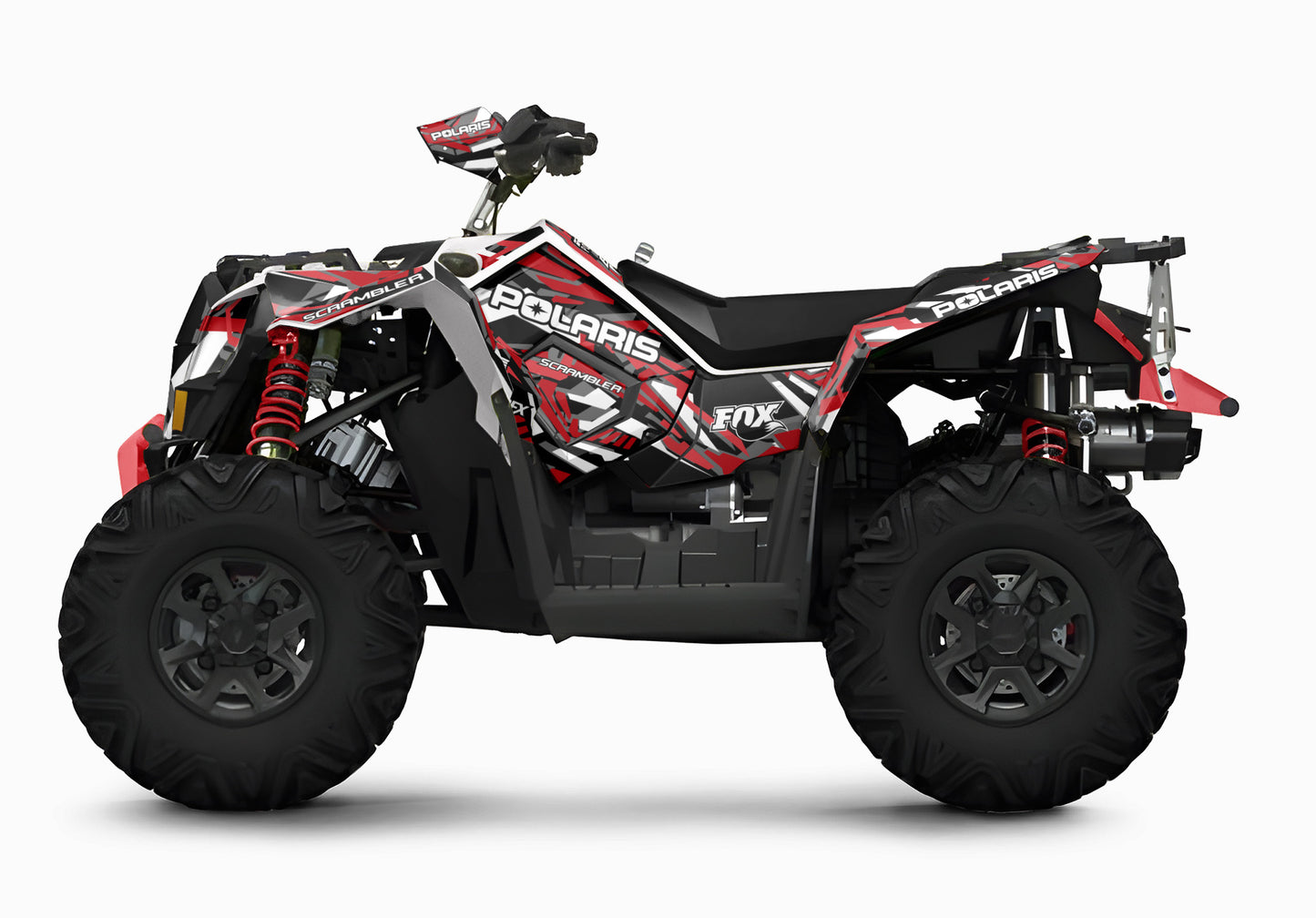 POLARIS SCRAMBLER XP 850-1000 FULL GRAPHICS KIT "TRANCED RED" DESIGN