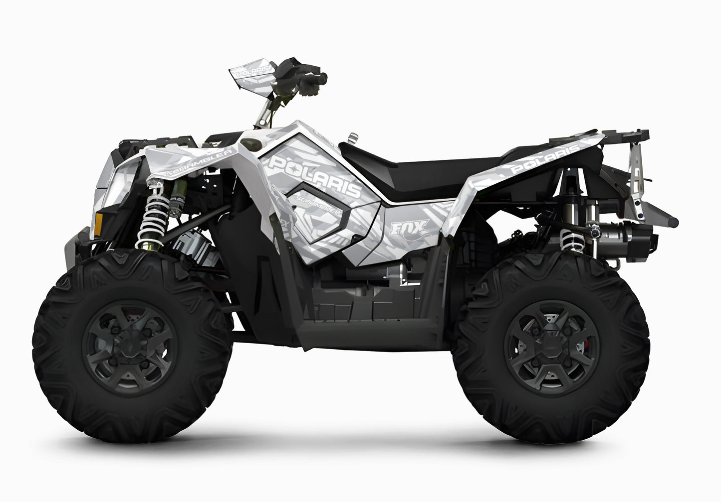 POLARIS SCRAMBLER XP 850-1000 FULL GRAPHICS KIT "TRANCED WHITE" DESIGN