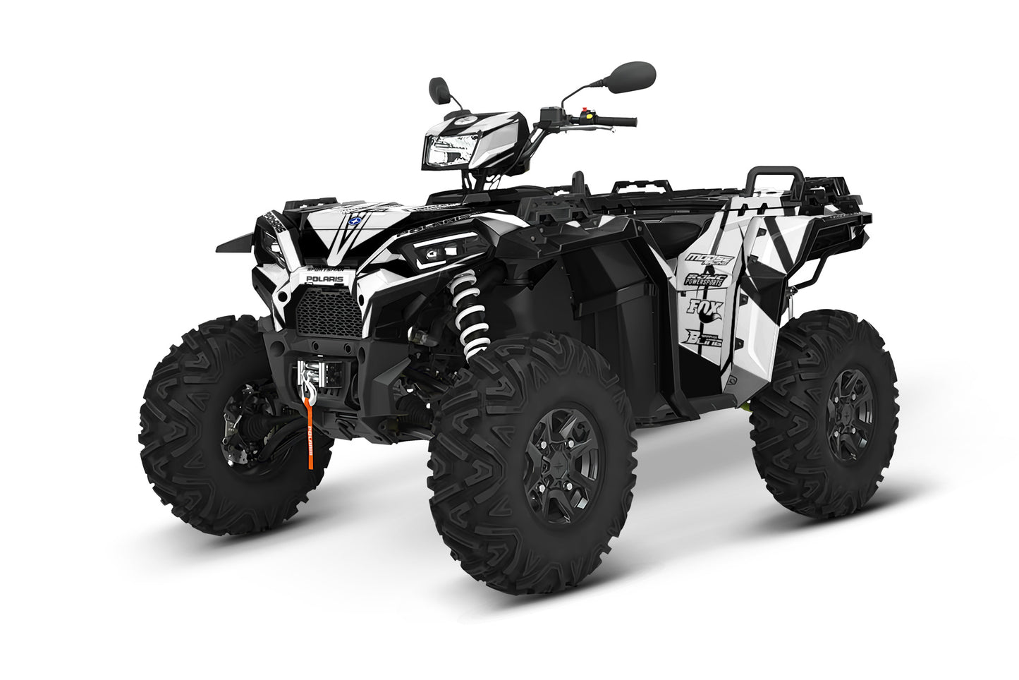 POLARIS SPORTSMAN XP 850-1000 FULL GRAPHICS KIT "ATTACK WHITE" DESIGN