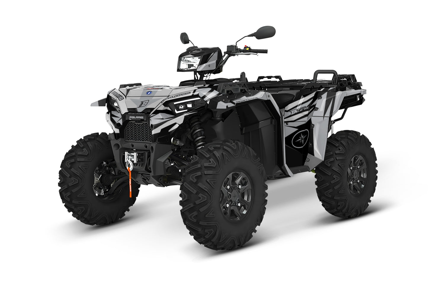 POLARIS SPORTSMAN XP S 850-1000 FULL GRAPHICS KIT "RACING GREY" DESIGN