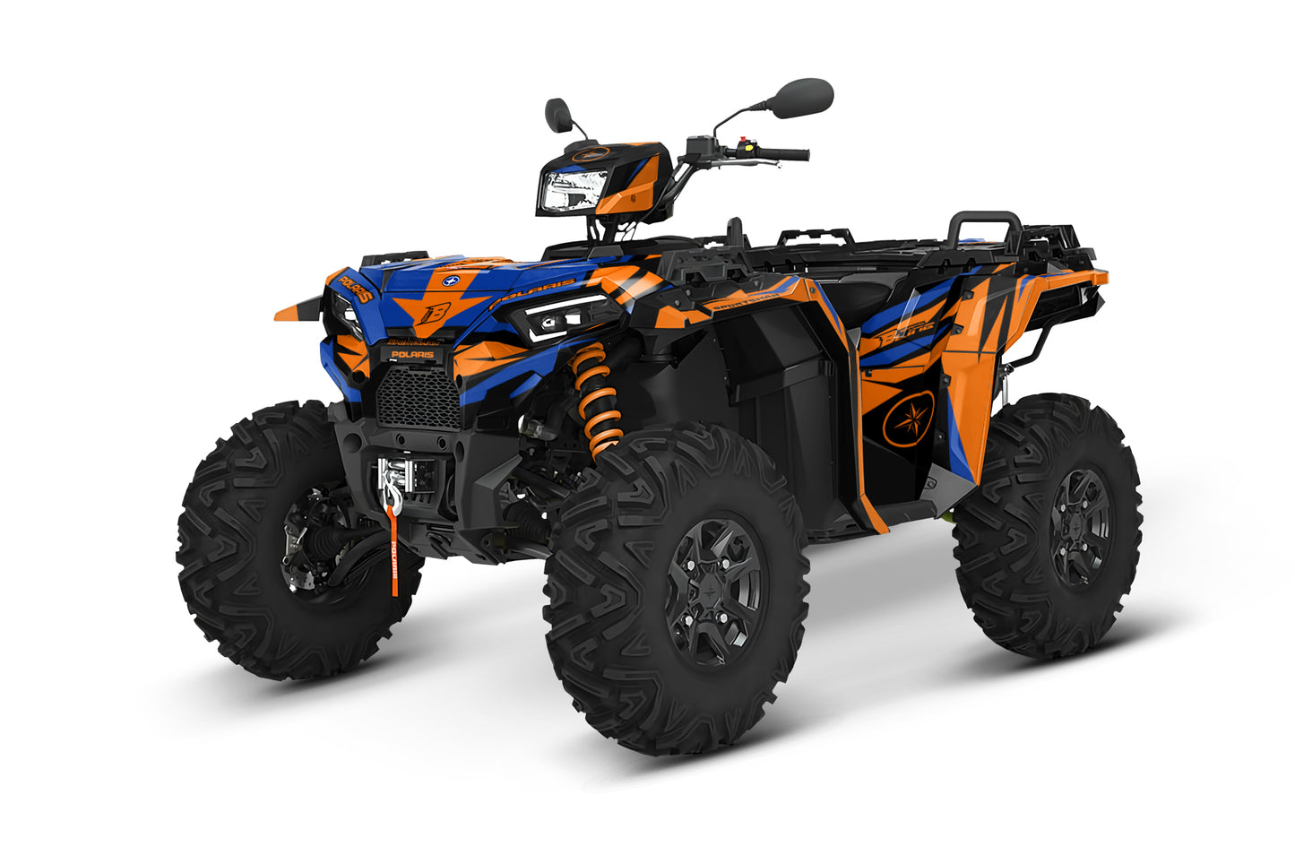 POLARIS SPORTSMAN XP S 850-1000 FULL GRAPHICS KIT "RACING ORANGE" DESIGN
