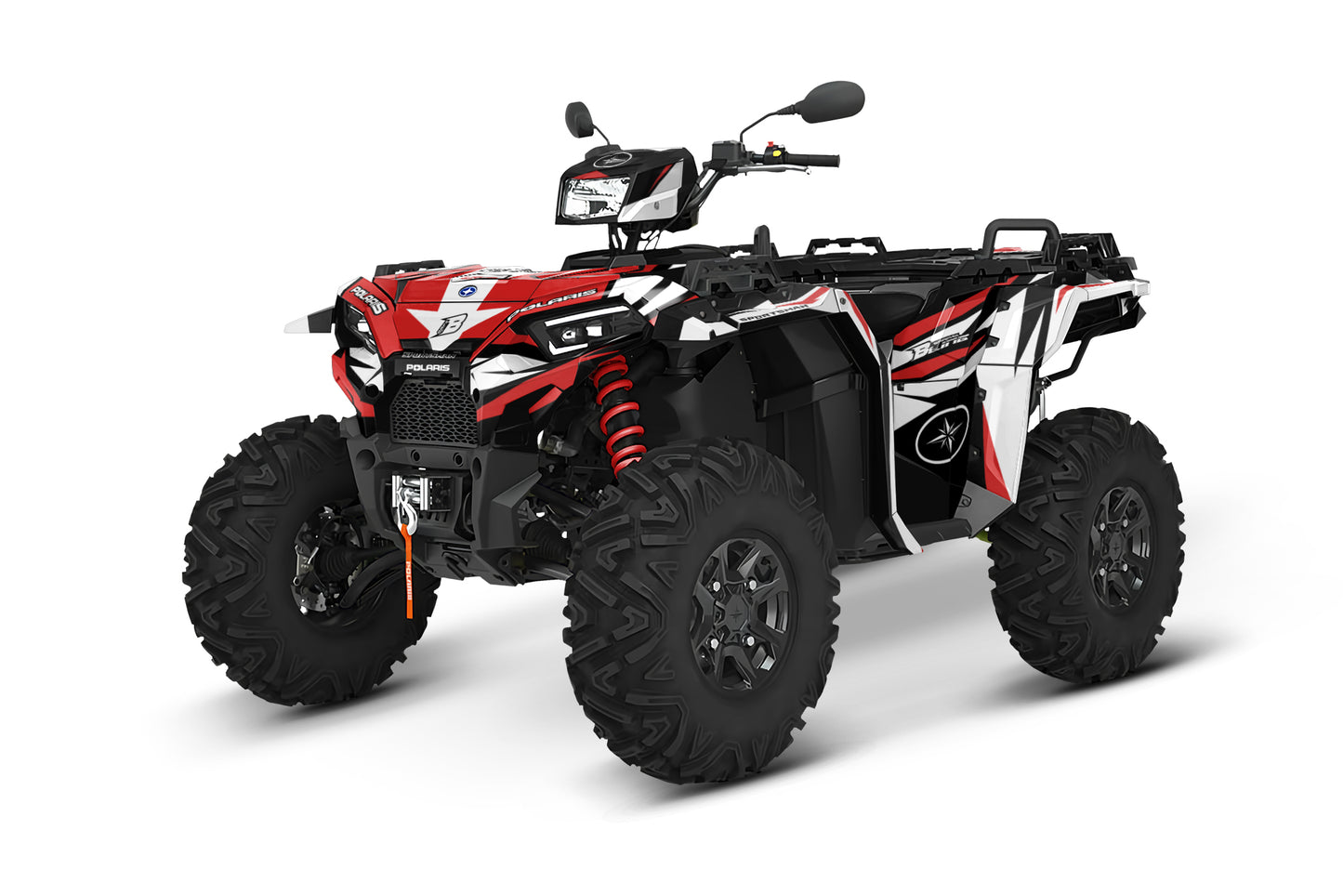 POLARIS SPORTSMAN XP S 850-1000 FULL GRAPHICS KIT "RACING RED" DESIGN