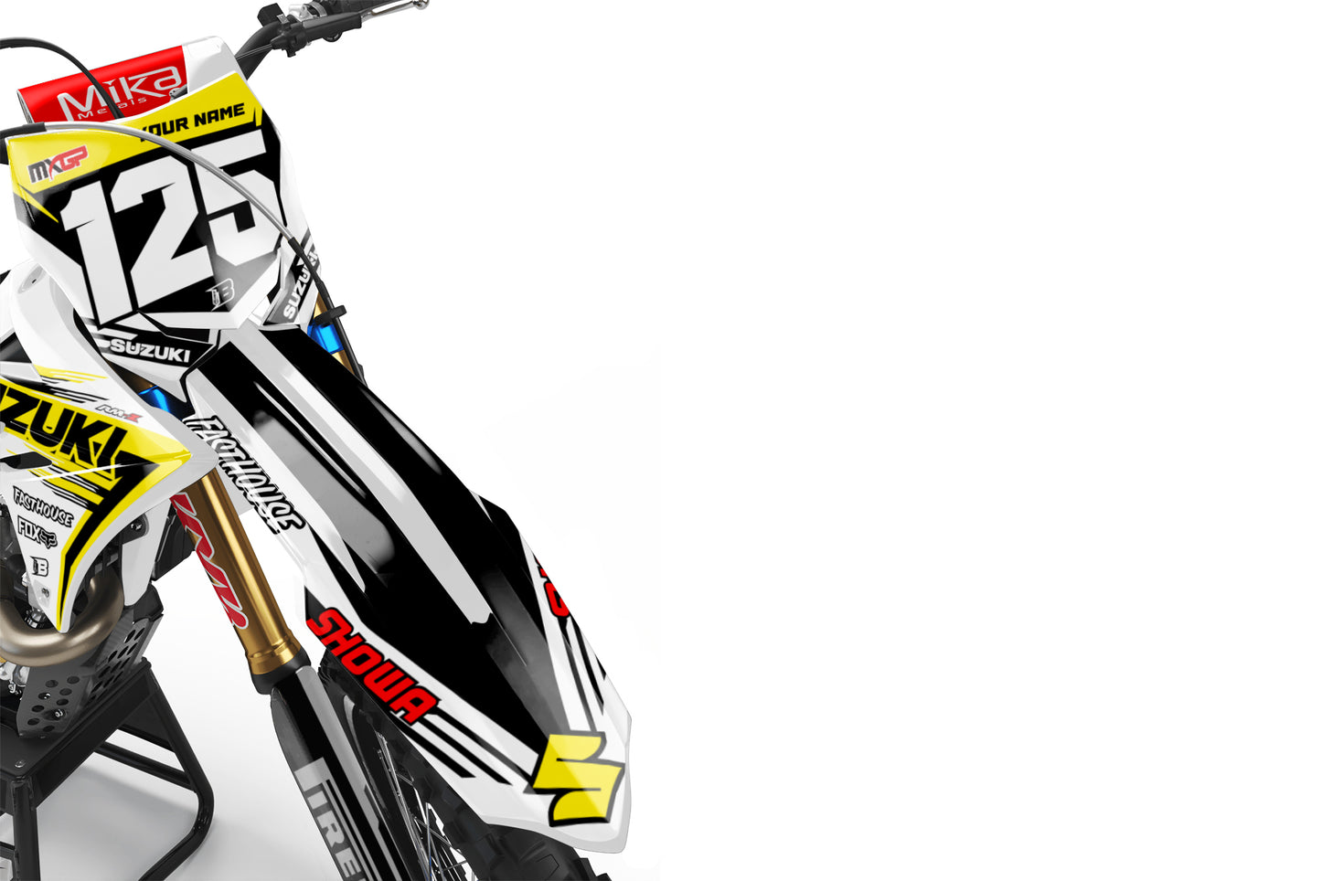 SUZUKI GRAPHICS KIT ''FALCON WHITE'' DESIGN