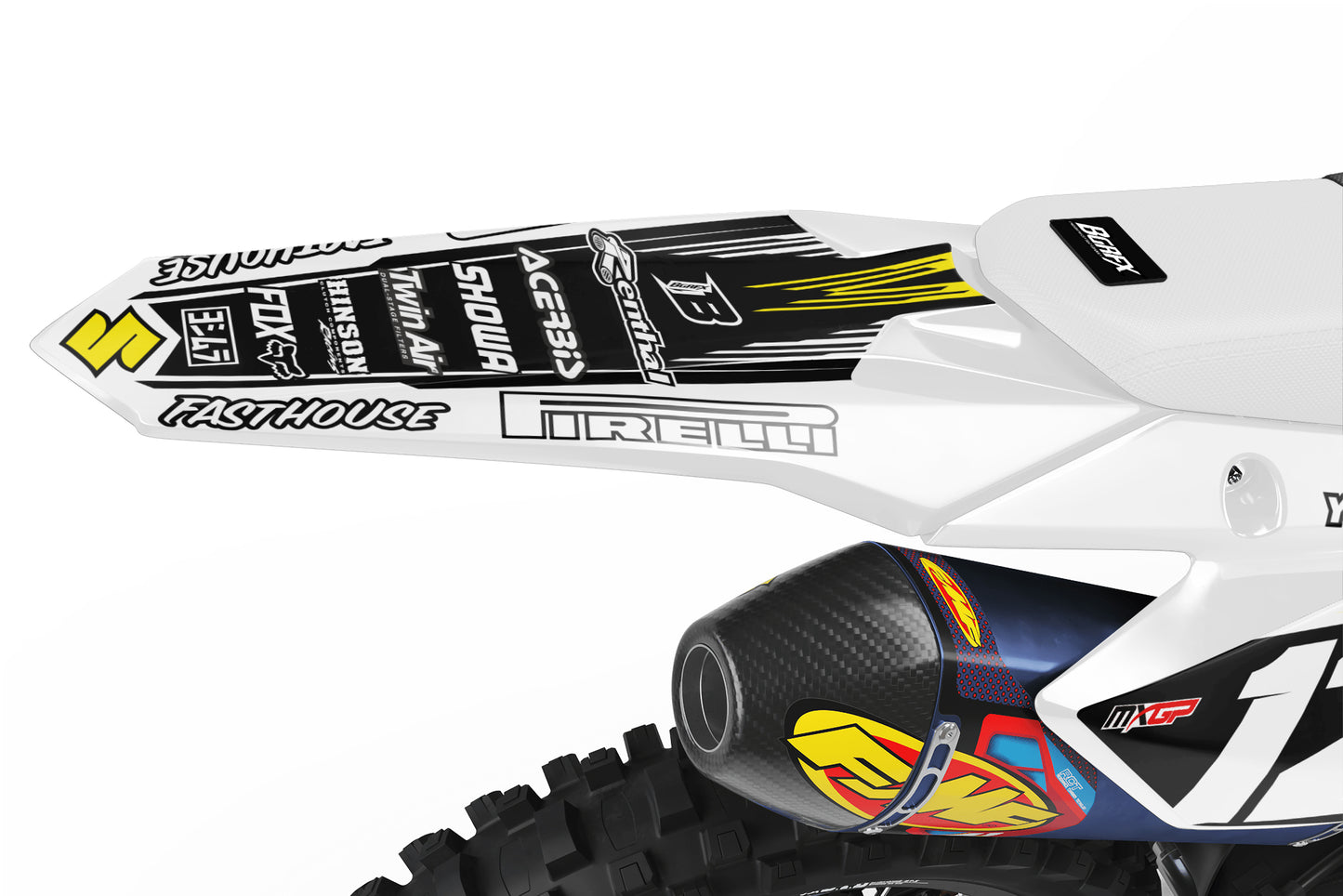 SUZUKI GRAPHICS KIT ''FALCON WHITE'' DESIGN