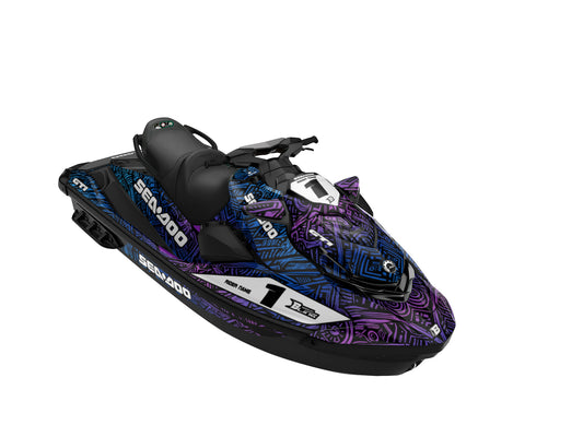 SEA-DOO GTI / GTR 2020-2027 FULL GRAPHICS KIT "ANCIENT PURPLE" DESIGN