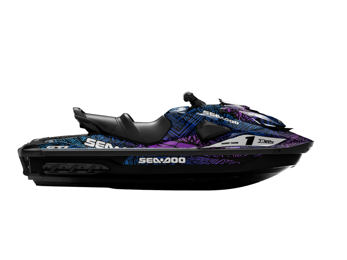 SEA-DOO GTI / GTR 2020-2027 FULL GRAPHICS KIT "ANCIENT PURPLE" DESIGN