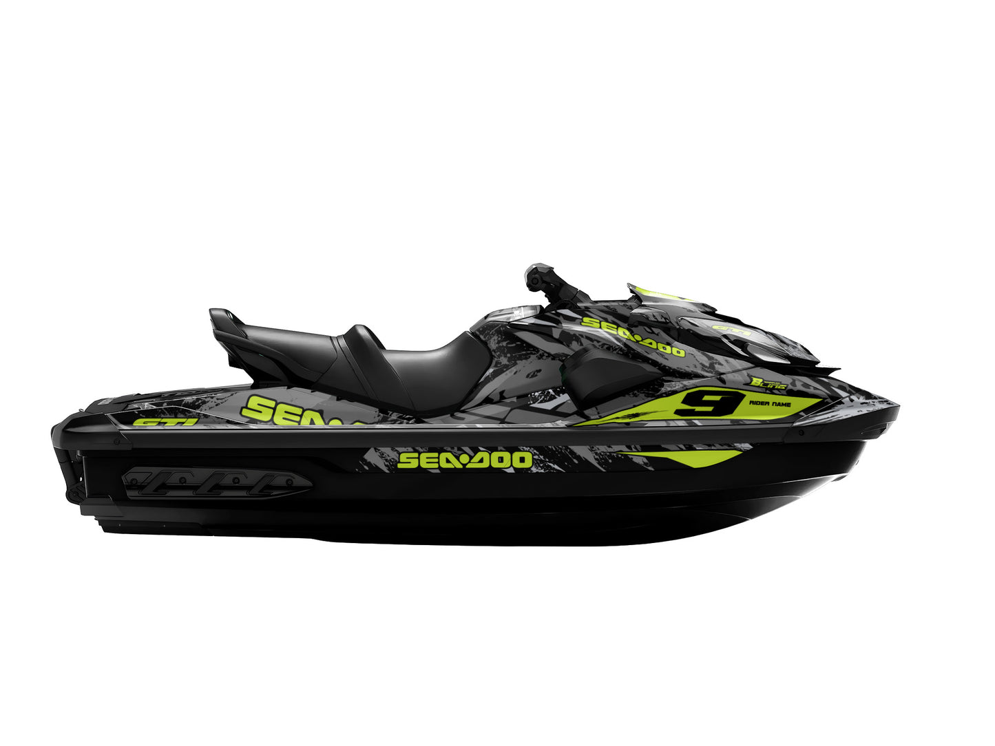 SEA-DOO GTI / GTR 2020-2027 FULL GRAPHICS KIT "BRUSHED GREY" DESIGN