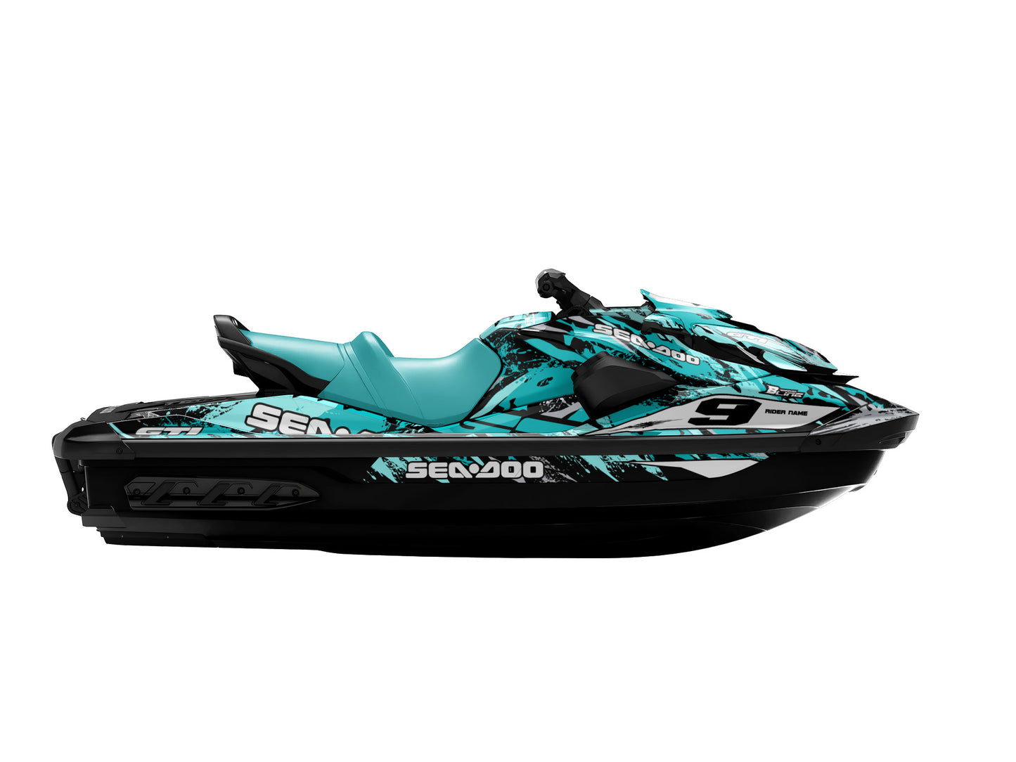 SEA-DOO GTI / GTR 2020-2027 FULL GRAPHICS KIT "BRUSHED TURQUOISE" DESIGN