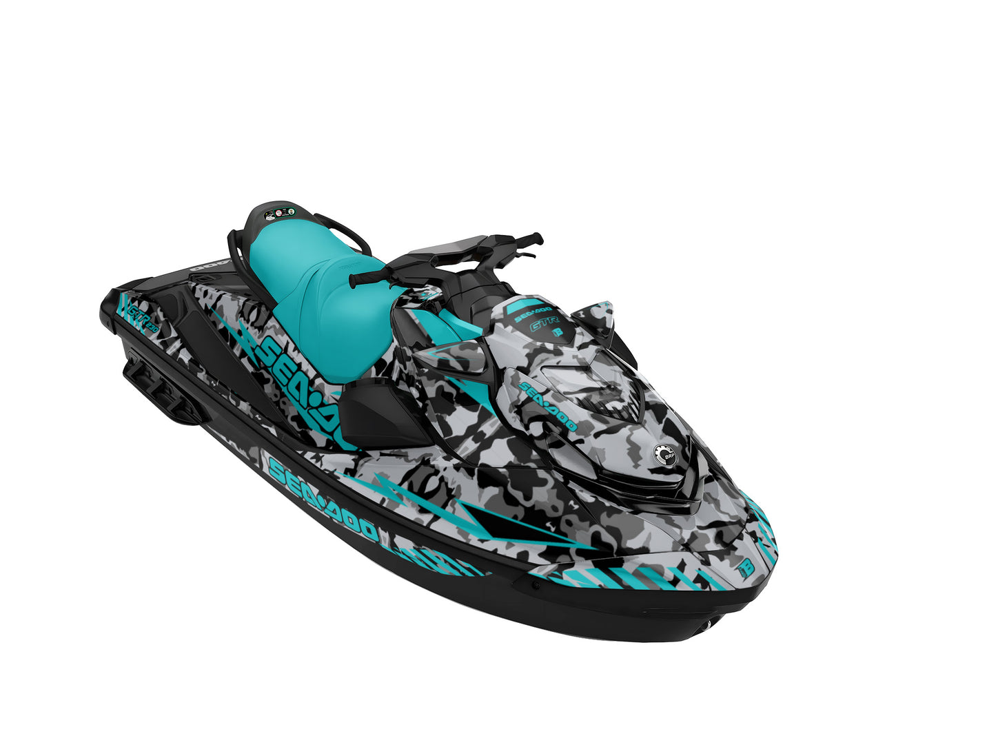 SEA-DOO GTI / GTR 2020-2027 FULL GRAPHICS KIT "CAMED TURQUOISE" DESIGN