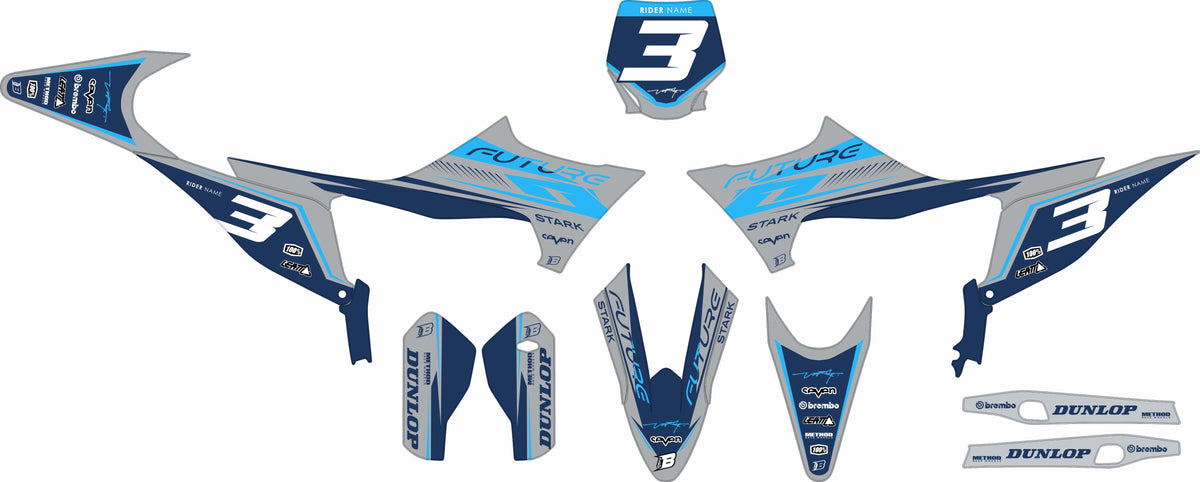 Bgrfx Graphics STARK VARG FULL GRAPHICS KIT ''FUTURE BLUE'' DESIGN – bling graphix