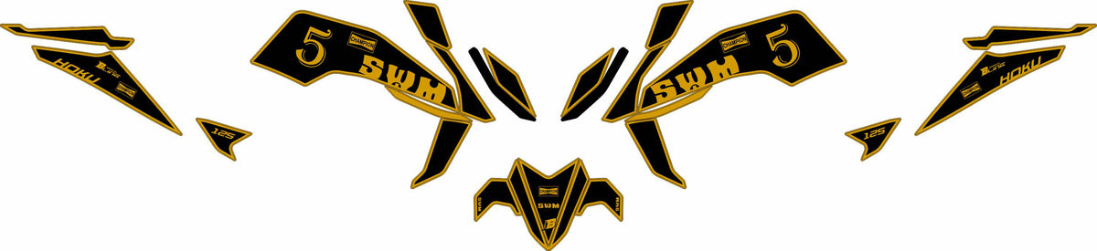 SWM HOKU FULL GRAPHICS KIT ''OLDSTYLE GOLD'' DESIGN