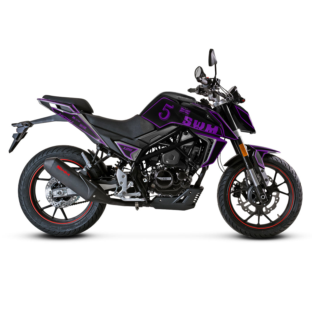 SWM HOKU FULL GRAPHICS KIT ''OLDSTYLE PURPLE'' DESIGN