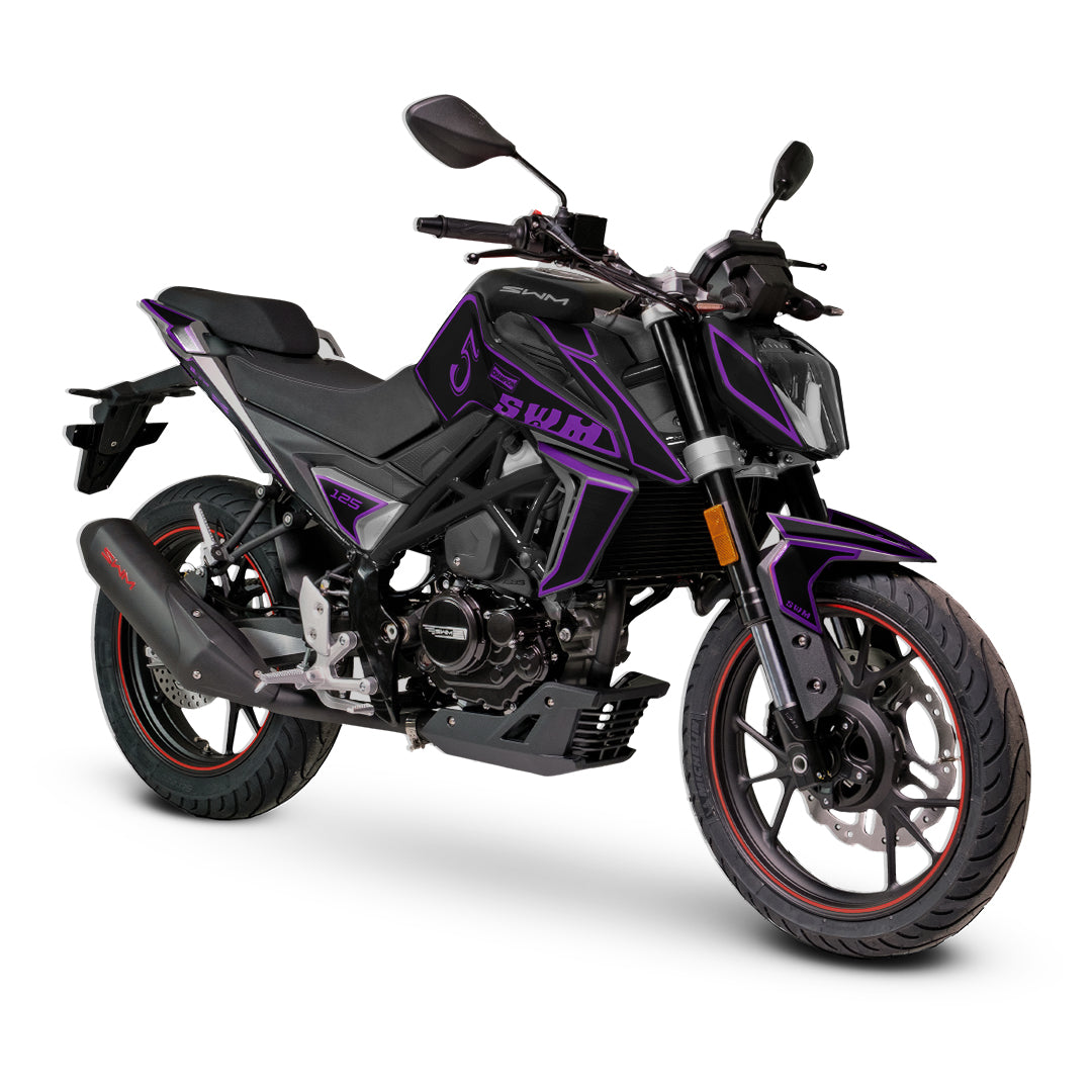 SWM HOKU FULL GRAPHICS KIT ''OLDSTYLE PURPLE'' DESIGN