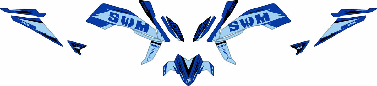 SWM HOKU FULL GRAPHICS KIT ''RACE BLUE'' DESIGN