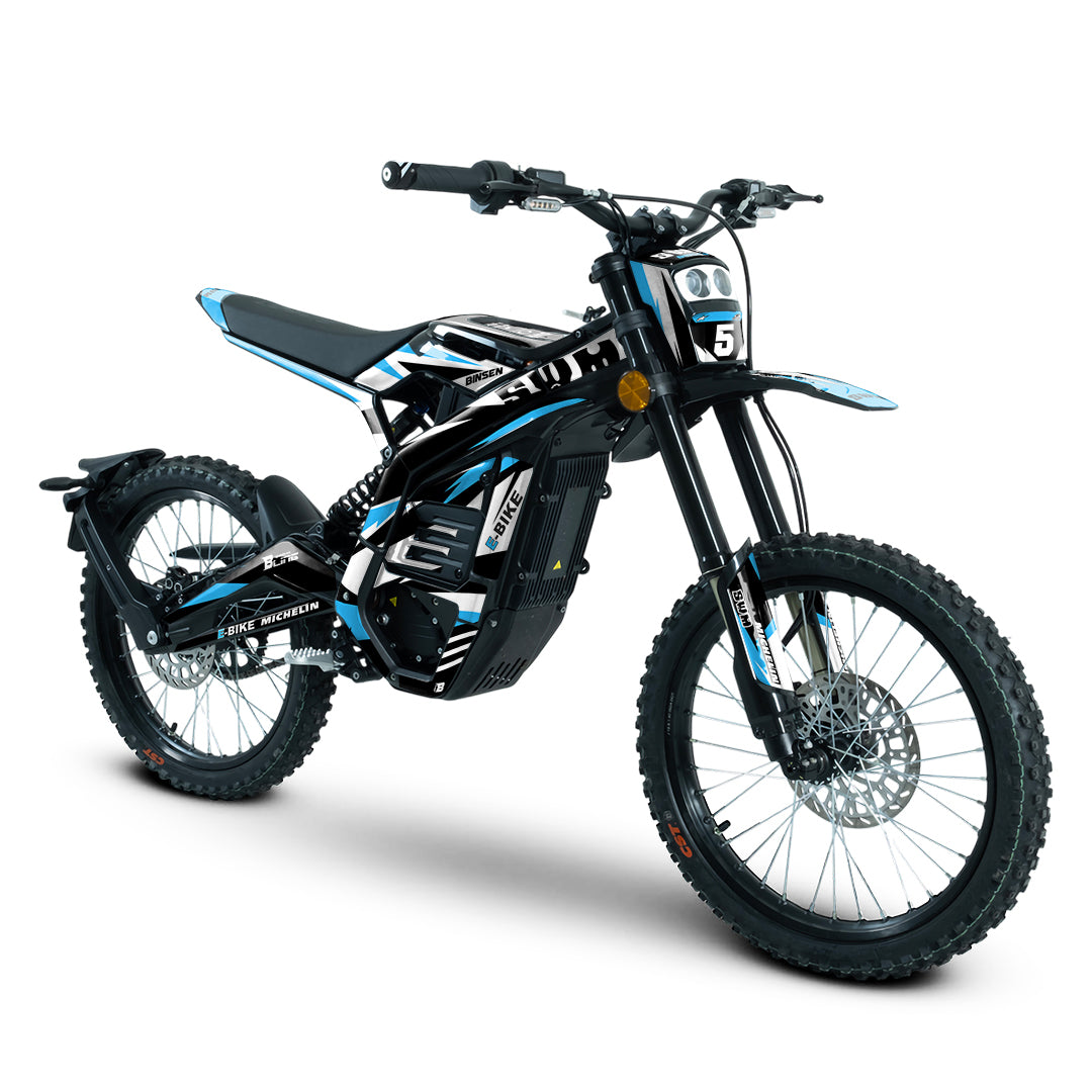SWM BINSEN FULL GRAPHICS KIT ''TRACKER BLUE'' DESIGN