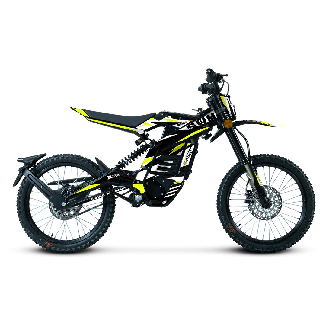 SWM BINSEN FULL GRAPHICS KIT ''TRACKER NEON YELLOW'' DESIGN