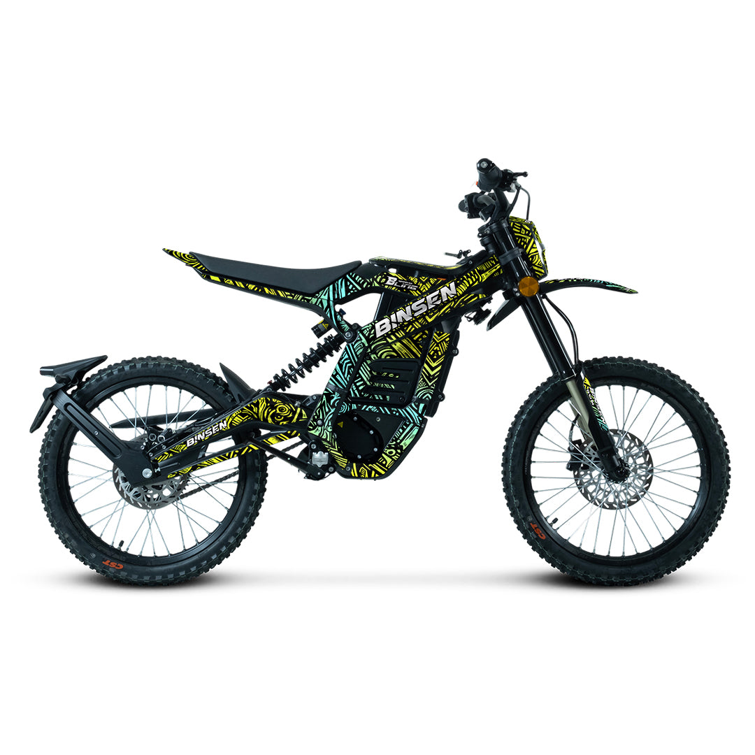 SWM BINSEN FULL GRAPHICS KIT ''ANCIENT LIME GREEN'' DESIGN