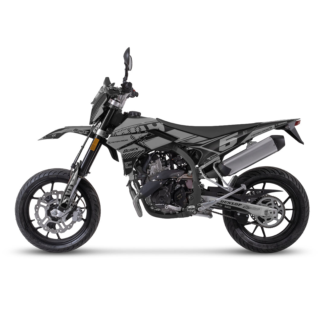 SWM SM125 R - SM500 R FULL GRAPHICS KIT ''FACTORED BLACK'' DESIGN