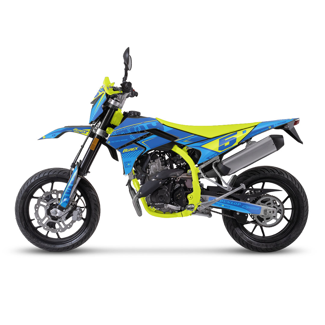 SWM SM125 R - SM500 R FULL GRAPHICS KIT ''FACTORED BLUE'' DESIGN