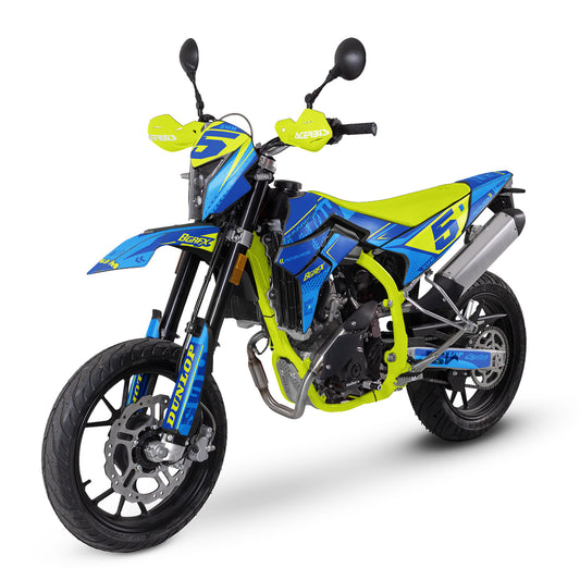 SWM SM125 R - SM500 R FULL GRAPHICS KIT ''FACTORED BLUE'' DESIGN